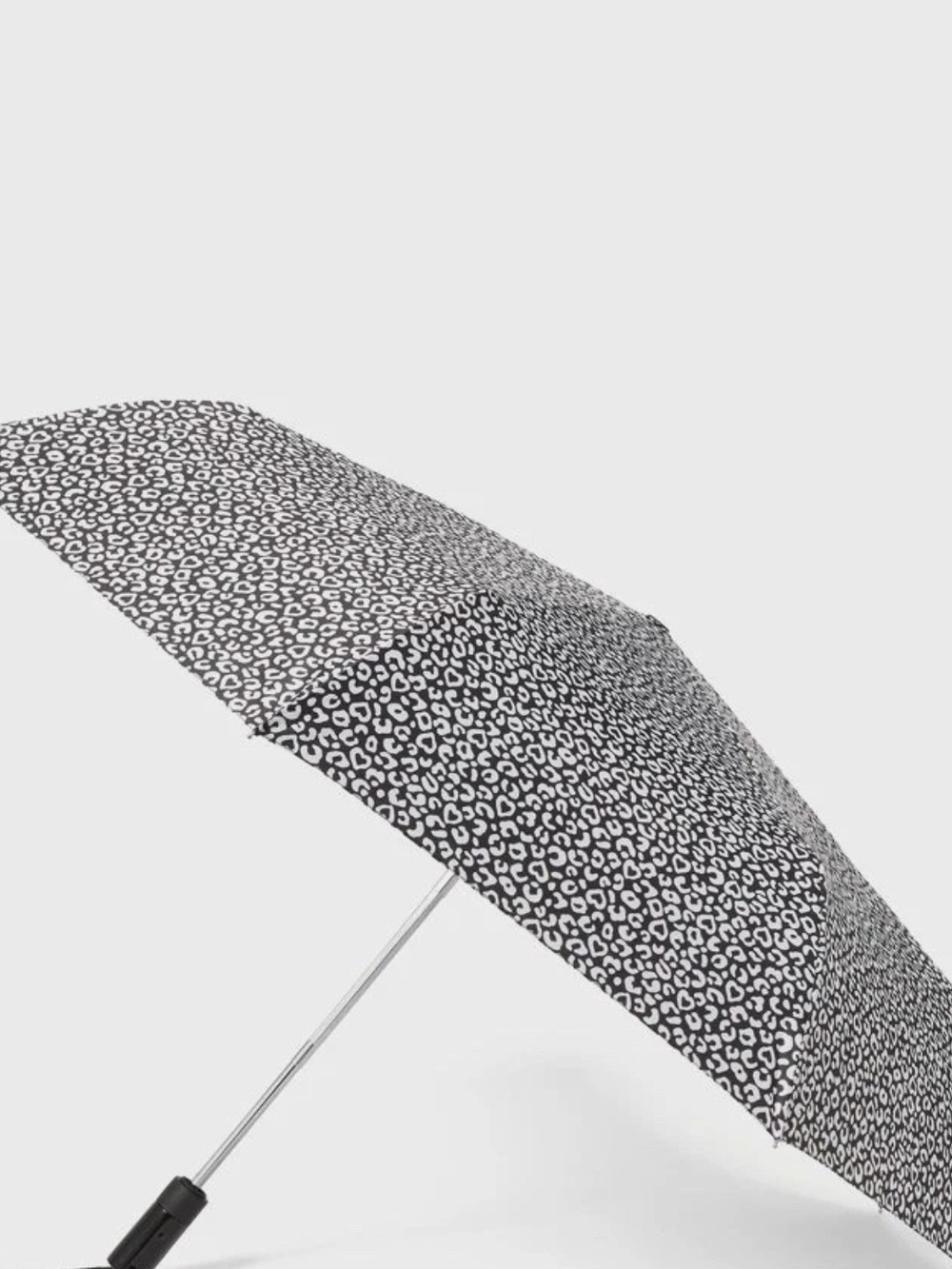 Kate Spade Leopard And Hearts Black And White Umbrella